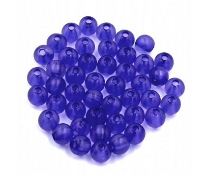 Koraliki kuleczki akrylowe 6mm granatowe 60szt