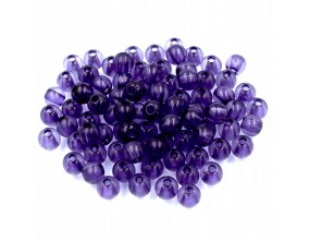 Koraliki kuleczki akrylowe 6mm fiolet 60szt
