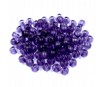 Koraliki kuleczki akrylowe 6mm fiolet 60szt