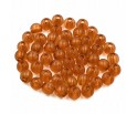 Koraliki kuleczki akrylowe 6mm brązowe jasne 60szt