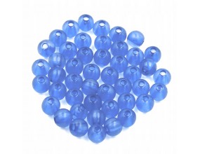 Koraliki kuleczki akrylowe 6mm niebieskie 60szt