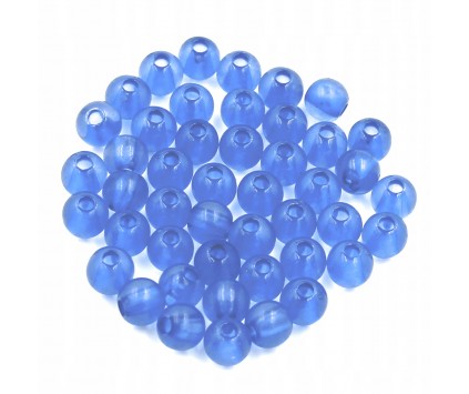 Koraliki kuleczki akrylowe 6mm niebieskie 60szt