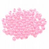 Koraliki kuleczki akrylowe 6mm blady róż 60szt