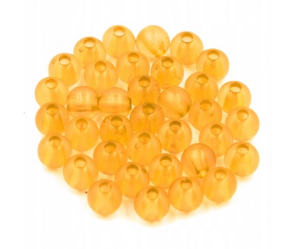 Koraliki kuleczki akrylowe 6mm pomarańczowe j 60sz