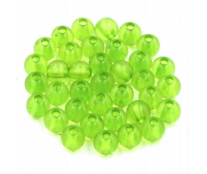 Koraliki kuleczki akrylowe 6mm zielone jasne 60szt