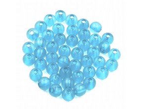 Koraliki kuleczki akrylowe 6mm błękitne 60szt