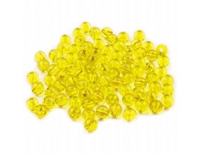 Koraliki kuleczki akrylowe 6mm żółte 60szt