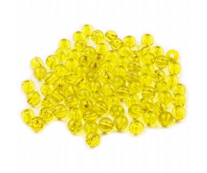 Koraliki kuleczki akrylowe 6mm żółte 60szt