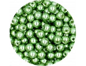 26 PERŁA PERŁY PEREŁKI SZKLANE 6mm 30szt