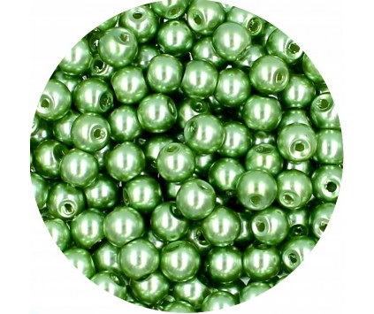 26 PERŁA PERŁY PEREŁKI SZKLANE 6mm 30szt