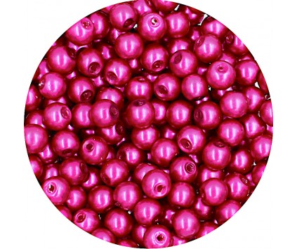 54 PERŁA PERŁY PEREŁKI SZKLANE 6mm 30szt