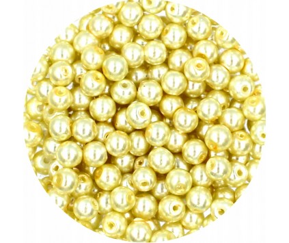 21 PERŁA PERŁY PEREŁKI SZKLANE 6mm 30szt