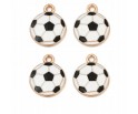 Zawieszka emaliowana charms PIŁKA 17x13.5x2mm do Biżuterii Breloków 4szt