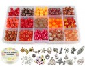 ZESTAW DO BRANSOLETEK KORALIKI SZKLANE 8mm prezent