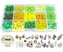 ZESTAW DO BRANSOLETEK KORALIKI SZKLANE 8mm prezent