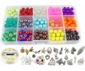 ZESTAW DO BRANSOLETEK KORALIKI SZKLANE 8mm prezent