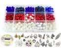 ZESTAW DO BRANSOLETEK KORALIKI SZKLANE 8mm prezent