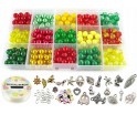 ZESTAW DO BRANSOLETEK KORALIKI SZKLANE 8mm prezent