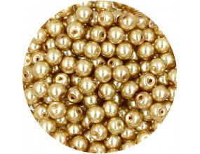 42 PERŁA PERŁY PEREŁKI SZKLANE 6mm 30szt