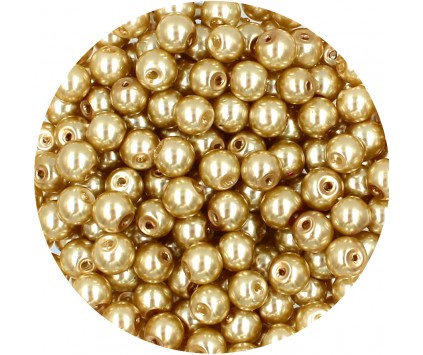 42 PERŁA PERŁY PEREŁKI SZKLANE 6mm 30szt