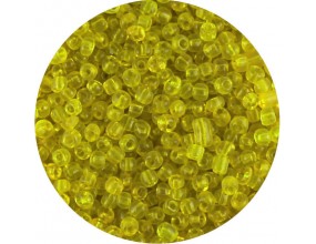 Koraliki drobne seeds 4mm transparentne żółte