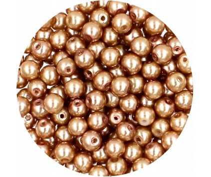 11 PERŁA PERŁY PEREŁKI SZKLANE 6mm 30szt