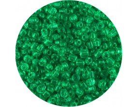 Koraliki drobne seeds 4mm transparentne zielone