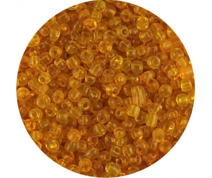 Koraliki drobne seeds 4mm transparentne pomarańczowe