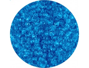 Koraliki drobne seeds 4mm transparentne błękitne