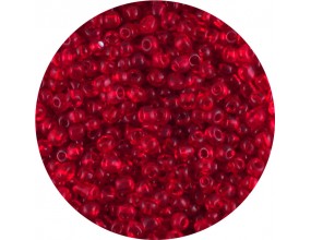 Koraliki drobne seeds 4mm transparentne czerwone ciemne