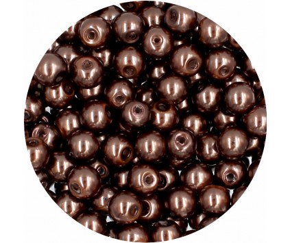 52 PERŁA PERŁY PEREŁKI SZKLANE 6mm 30szt