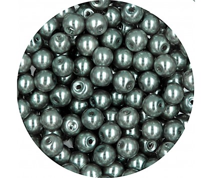 12 PERŁA PERŁY PEREŁKI SZKLANE 6mm 30szt