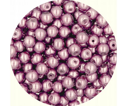 47 PERŁA PERŁY PEREŁKI SZKLANE 6mm 30szt
