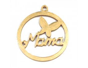 Zawieszka Charms MAMA Stal Nierdzewna 22mm 1szt