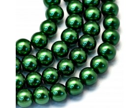 B59 KORALIKI SZKLANE PERŁY KULE SZNUR 8mm 42szt