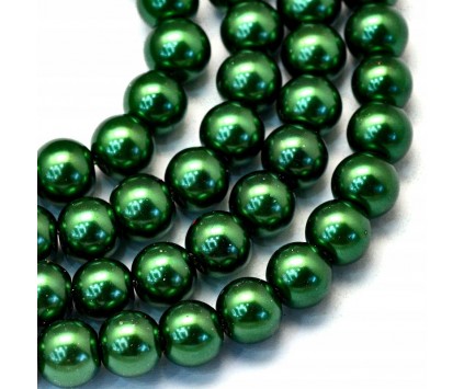 B59 KORALIKI SZKLANE PERŁY KULE SZNUR 8mm 42szt