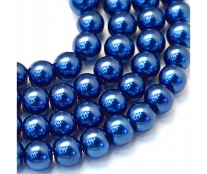 B72 KORALIKI SZKLANE PERŁY KULE SZNUR 8mm 42szt