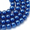 B72 KORALIKI SZKLANE PERŁY KULE SZNUR 8mm 42szt