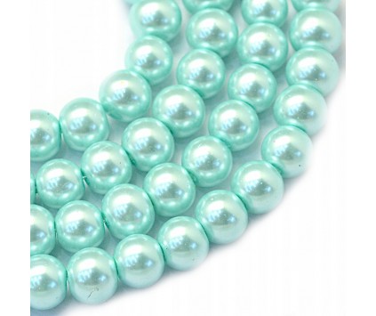 B09 KORALIKI SZKLANE PERŁY KULE SZNUR 8mm 42szt