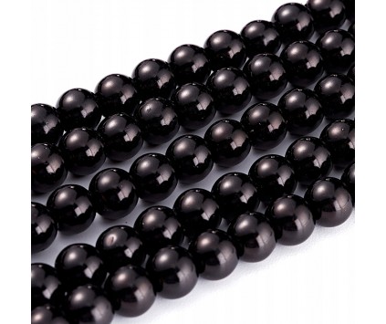 B82 KORALIKI SZKLANE PERŁY KULE SZNUR 8mm 42szt