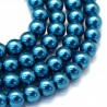 06 KORALIKI SZKLANE PERŁY KULE SZNUR 8mm 42szt