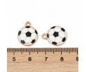 Zawieszka emaliowana charms PIŁKA 17x13.5x2mm do Biżuterii Breloków 4szt