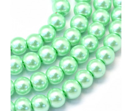 63 KORALIKI SZKLANE PERŁY KULE SZNUR 8mm 42szt