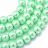 63 KORALIKI SZKLANE PERŁY KULE SZNUR 8mm 42szt
