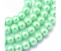 63 KORALIKI SZKLANE PERŁY KULE SZNUR 8mm 42szt