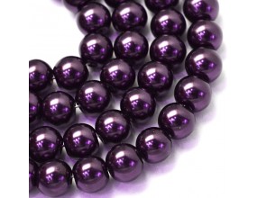 20 KORALIKI SZKLANE PERŁY KULE SZNUR 8mm 42szt