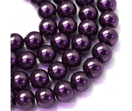 20 KORALIKI SZKLANE PERŁY KULE SZNUR 8mm 42szt