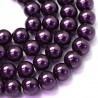 20 KORALIKI SZKLANE PERŁY KULE SZNUR 8mm 42szt