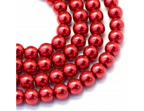 51 KORALIKI SZKLANE PERŁY KULE SZNUR 8mm 42szt