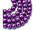 76 KORALIKI SZKLANE PERŁY KULE SZNUR 8mm 42szt